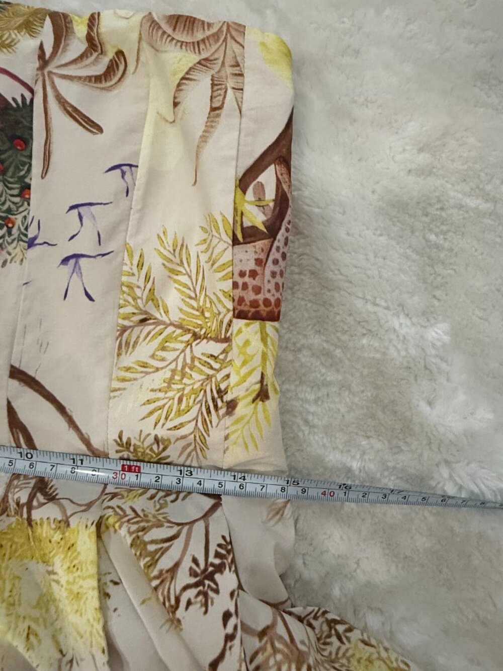 NWT Caroline Constas Safari Jungle Print Strapless Cotton Maxi Dress Smocked M - Picture 12 of 15
